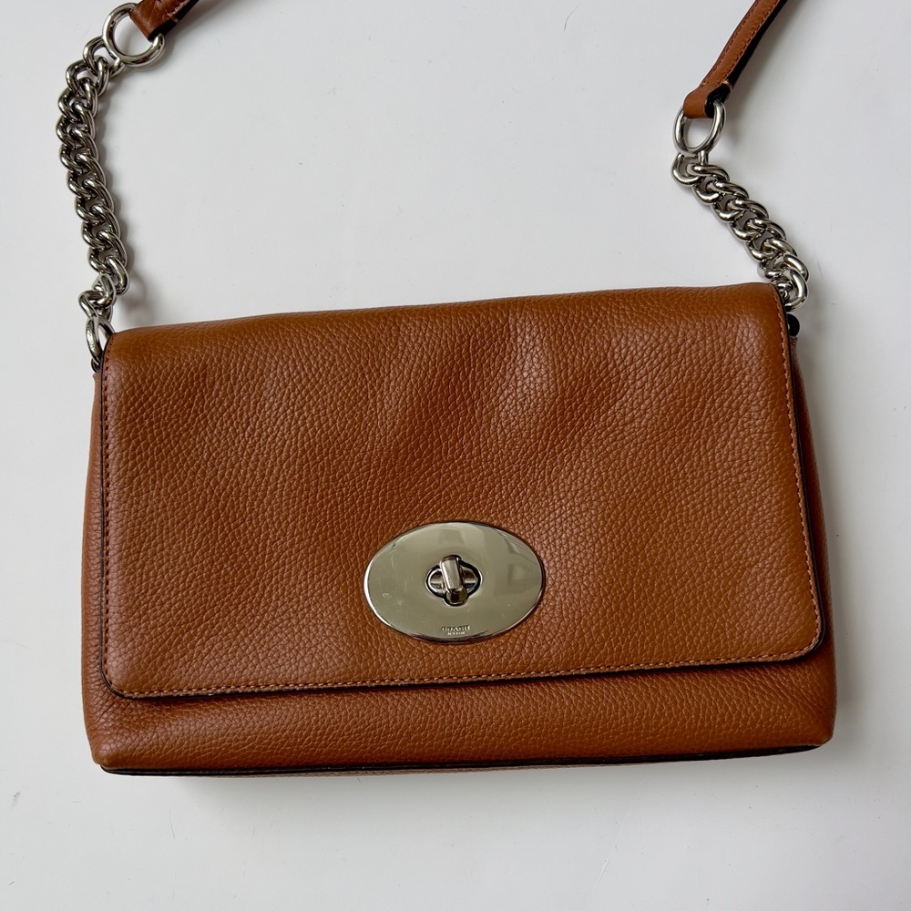 Coach light Brown Leather crossbody - Picture 4 of 8